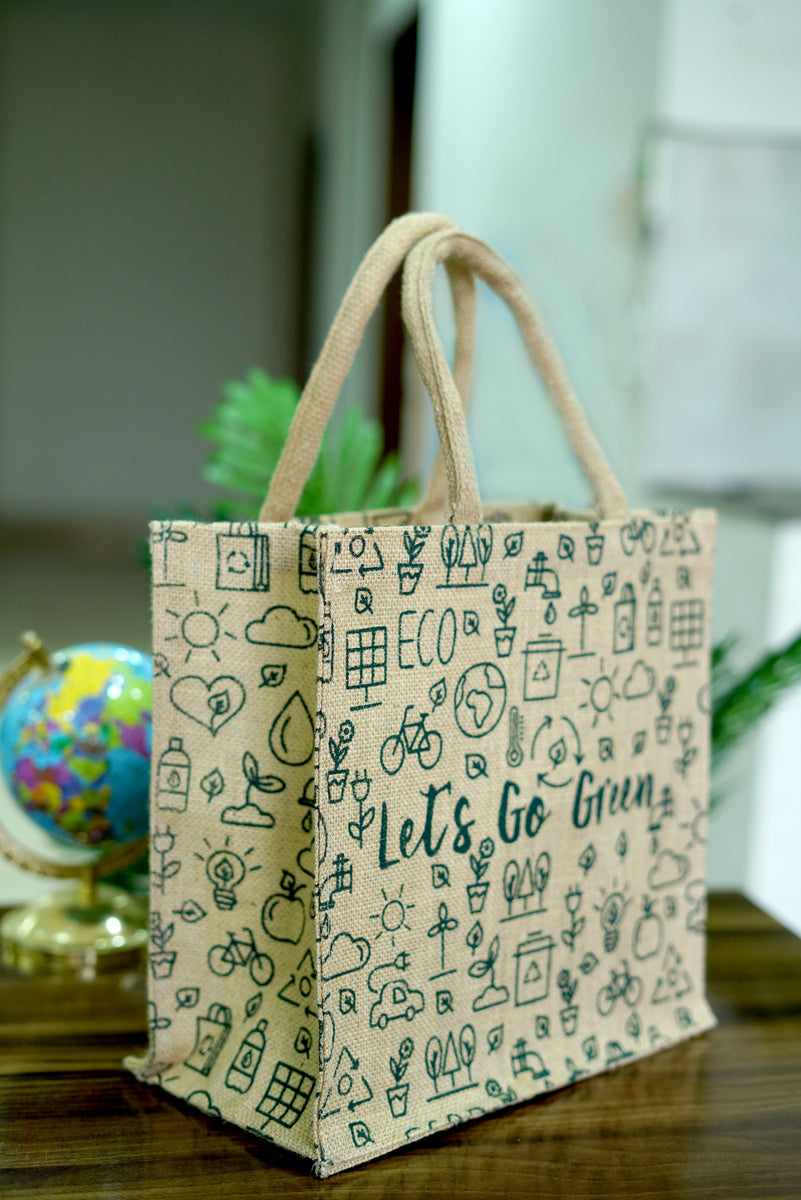 Green jute bags sale