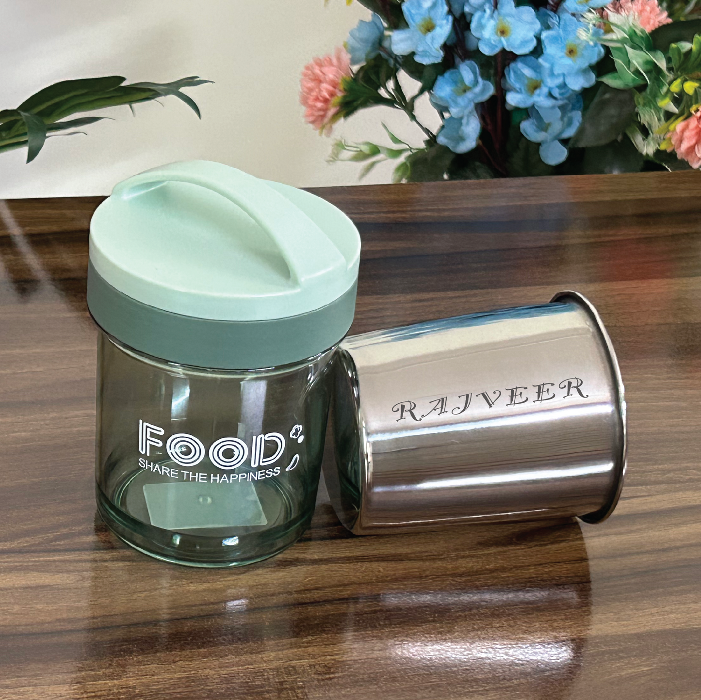 Stainless Steel Food Vacuum Cup with Non-slip Rubber Handle