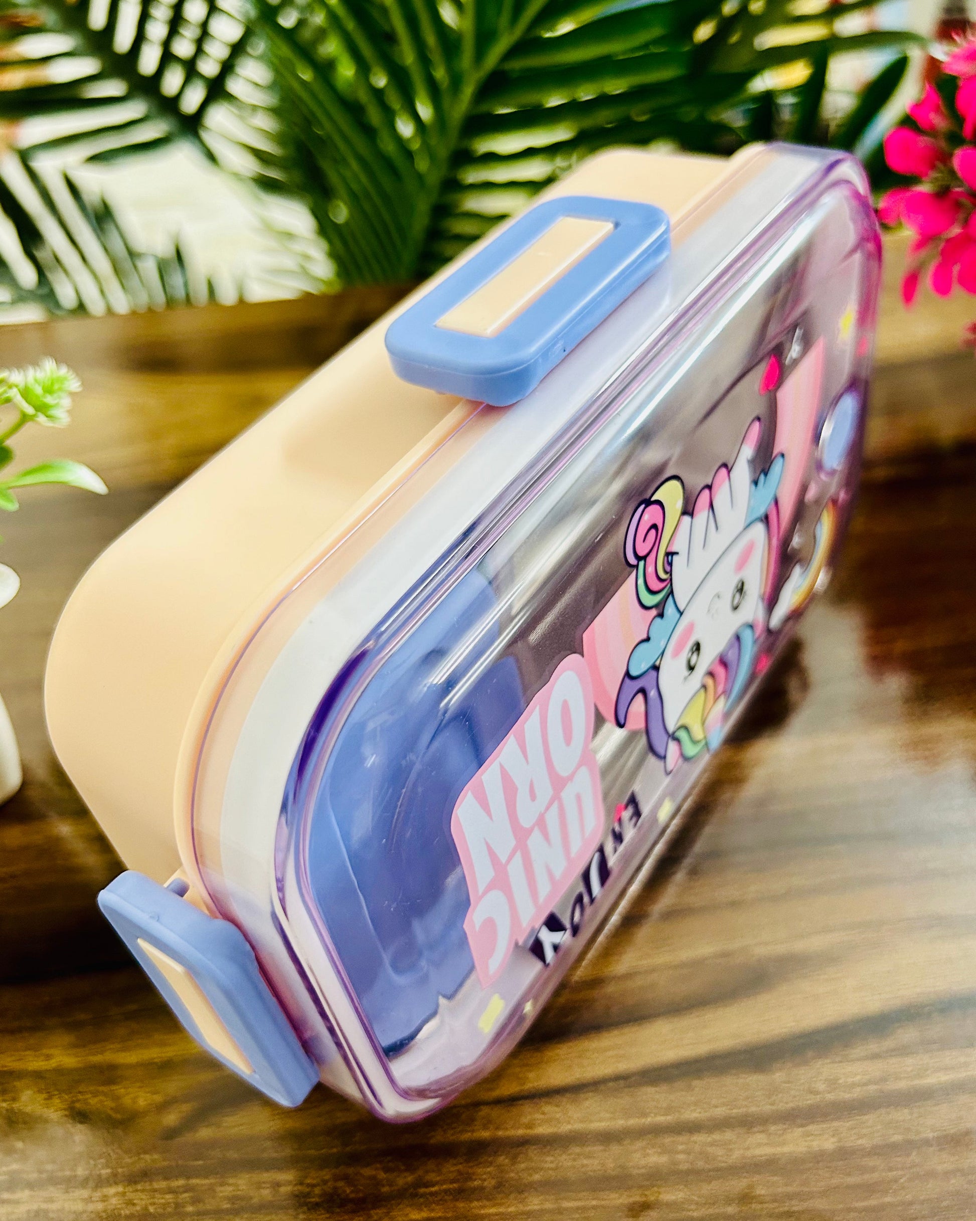 Holographic Design 2 Compartment Stainless Steel Lunch Box - IconicKart