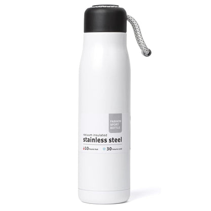 Vaccum Insulated Stainless Steel Thermosteel Water Bottle (White)