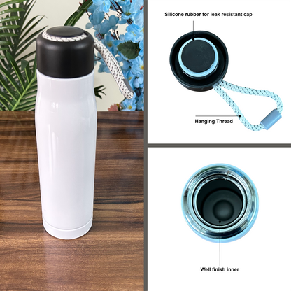 Vaccum Insulated Stainless Steel Thermosteel Water Bottle (White)