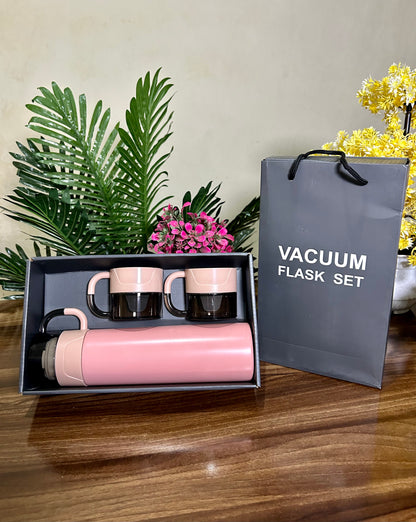 Special Gifting Stainless Steel Vacuum Flask Set With 2 Cups - 500ml