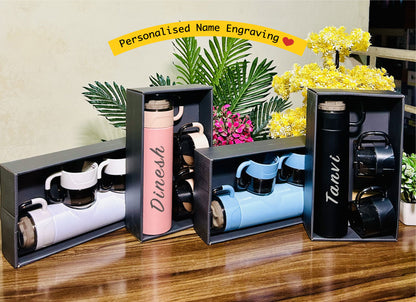 Special Gifting Stainless Steel Vacuum Flask Set With 2 Cups - 500ml